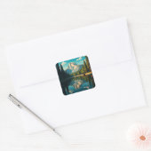 Sticker Carré Lac de Yosemite Parc national Demi-Dôme (Enveloppe)