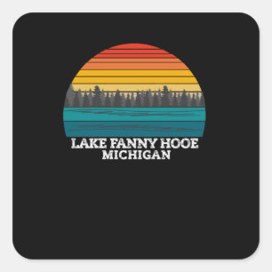 Sticker Carré Lac Fanny Hooe Michigan