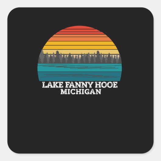 Sticker Carré Lac Fanny Hooe Michigan (Devant)
