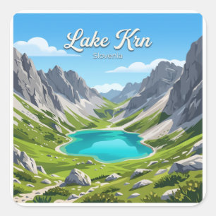 Sticker Carré Lac Krn Kobarid Slovénie