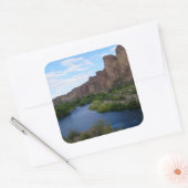 Sticker Carré Lac pittoresque du Saguaro (Enveloppe)