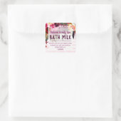 Sticker Carré Lâches de bain florales de Bohême (Sac)