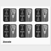 Sticker Carré Lacrosse Drôle (Feuille)