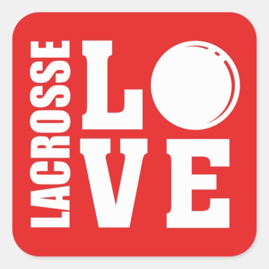 Sticker Carré Lacrosse Love (Devant)