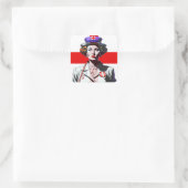 Sticker Carré Lady England (Sac)