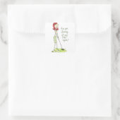 Sticker Carré Lady Golfer (Sac)