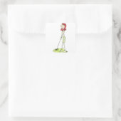 Sticker Carré Lady Golfer (Sac)