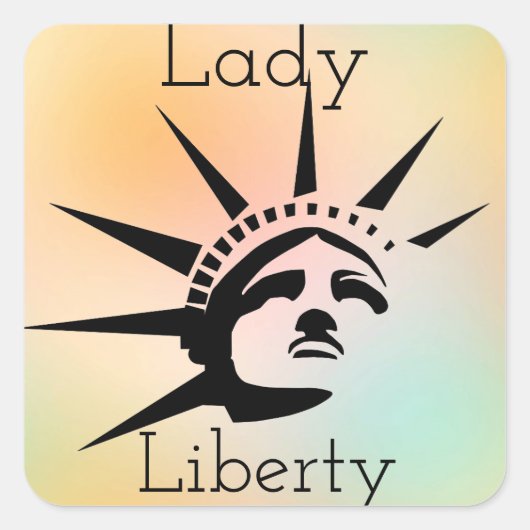 Sticker Carré Lady Liberty (Devant)