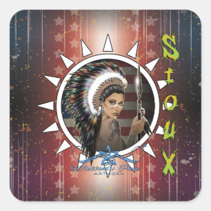 Sticker Carré Lady Sioux