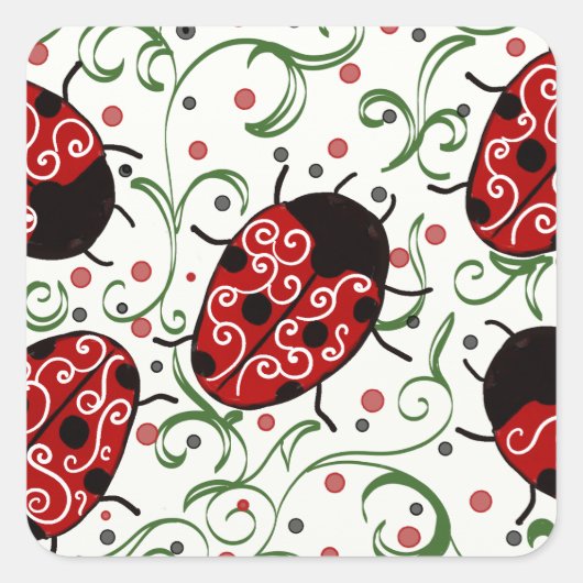 Sticker Carré Ladybug (Devant)