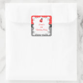 Sticker Carré Ladybug Ladybird Birthday Party (Sac)