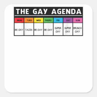 Sticker Carré L'agenda gay - Fierté LGBT