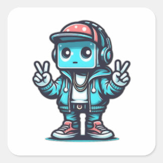 Sticker Carré l'agitation