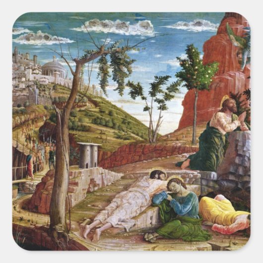 Sticker Carré L'agonie dans le jardin (Devant)
