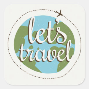 Sticker Carré Laisse aller voyage