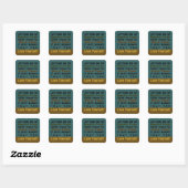 Sticker Carré Laisser aller FORME & TAILLE OPTIONS - (Feuille)