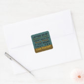 Sticker Carré Laisser aller FORME & TAILLE OPTIONS - (Enveloppe)