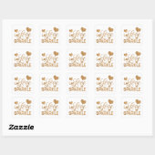 Sticker Carré Laisser Love Sparkle Citer Or Parties scintillant (Feuille)
