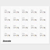 Sticker Carré Laisser neiger Snowman simple moderne (Feuille)