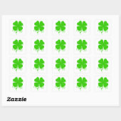Sticker Carré Laisser quatre feuilles Clover (Feuille)