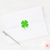 Sticker Carré Laisser quatre feuilles Clover (Enveloppe)