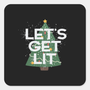 Sticker Carré Laissons tomber - l'idée de Noël est essentielle