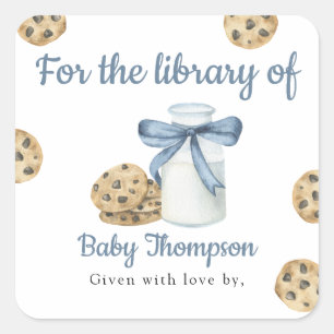 Sticker Carré Lait et biscuits pour la bibliothèque de