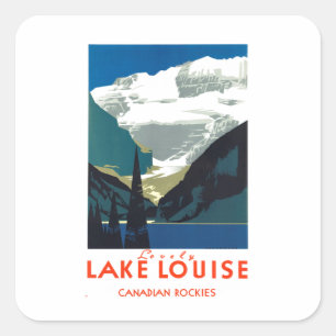 Sticker Carré Lake Louise Rockies Canada