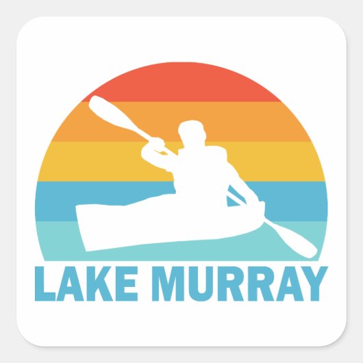 Sticker Carré Lake Murray South Carolina Kayak (Devant)