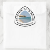 Sticker Carré Lakeshore national des dunes de l'ours (Sac)