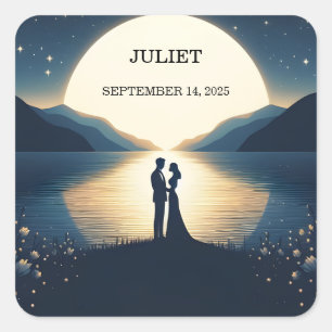 Sticker Carré Lakeside Montagne Amusement Nature Lac Shower de M