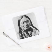 Sticker Carré Lakota Chef Abandon : assis Bull Fort Buford (Enveloppe)