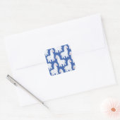 Sticker Carré Lama alpaca, motif vintage (Enveloppe)