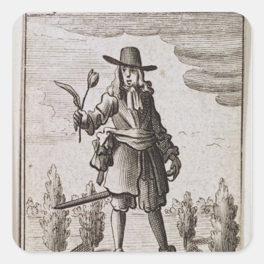 Sticker Carré Lambert Simnel, Chevalier de la Tulipe d'Or (Devant)