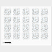 Sticker Carré lamer (Feuille)