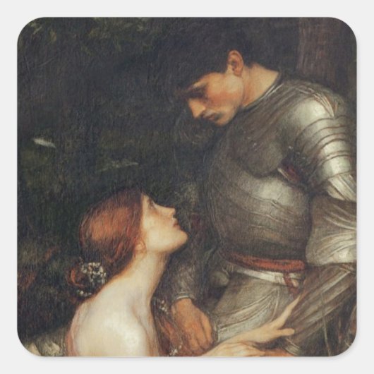Sticker Carré Lamia [John William Waterhouse] (Devant)