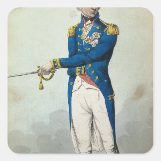 Sticker Carré L'amiral Horatio Nelson (Devant)