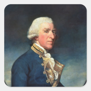Sticker Carré L'amiral Samuel Hood, 1er Hood Viscount 1784