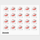 Sticker Carré L'amour des chats (Feuille)