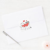 Sticker Carré L'amour des chats (Enveloppe)