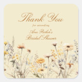 Sticker Carré L'amour des fleurs sauvages modernes est en fleur (Devant)