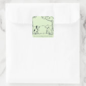 Sticker Carré L'amour du chien (Sac)