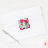 Sticker Carré L'amour du chiot_ (Enveloppe)