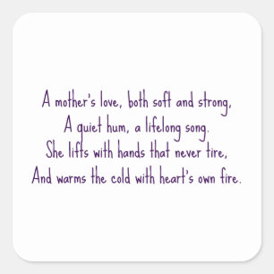 Sticker Carré L'amour d'une mère