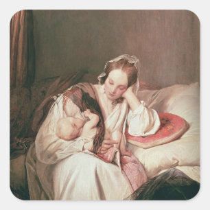 Sticker Carré L'amour d'une mère, 1839