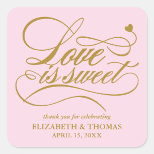STICKER CARRÉ L'AMOUR ÉLÉGANT CLASSÉ EST DES BÂTIMENTS DE MARIAG