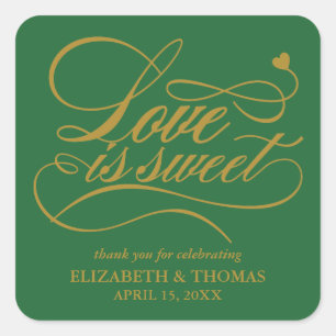 STICKER CARRÉ L'AMOUR ÉLÉGANT CLASSÉ EST DES BÂTIMENTS DE MARIAG