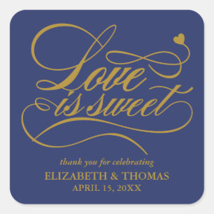 STICKER CARRÉ L'AMOUR ÉLÉGANT CLASSÉ EST DES BÂTIMENTS DE MARIAG