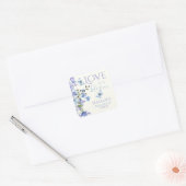 Sticker Carré L'Amour Est En Fleur Fleur sauvage Fête des mariée (Enveloppe)