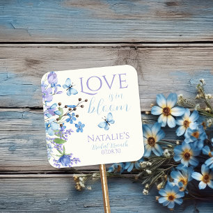Sticker Carré L'Amour Est En Fleur Fleur sauvage Fête des mariée